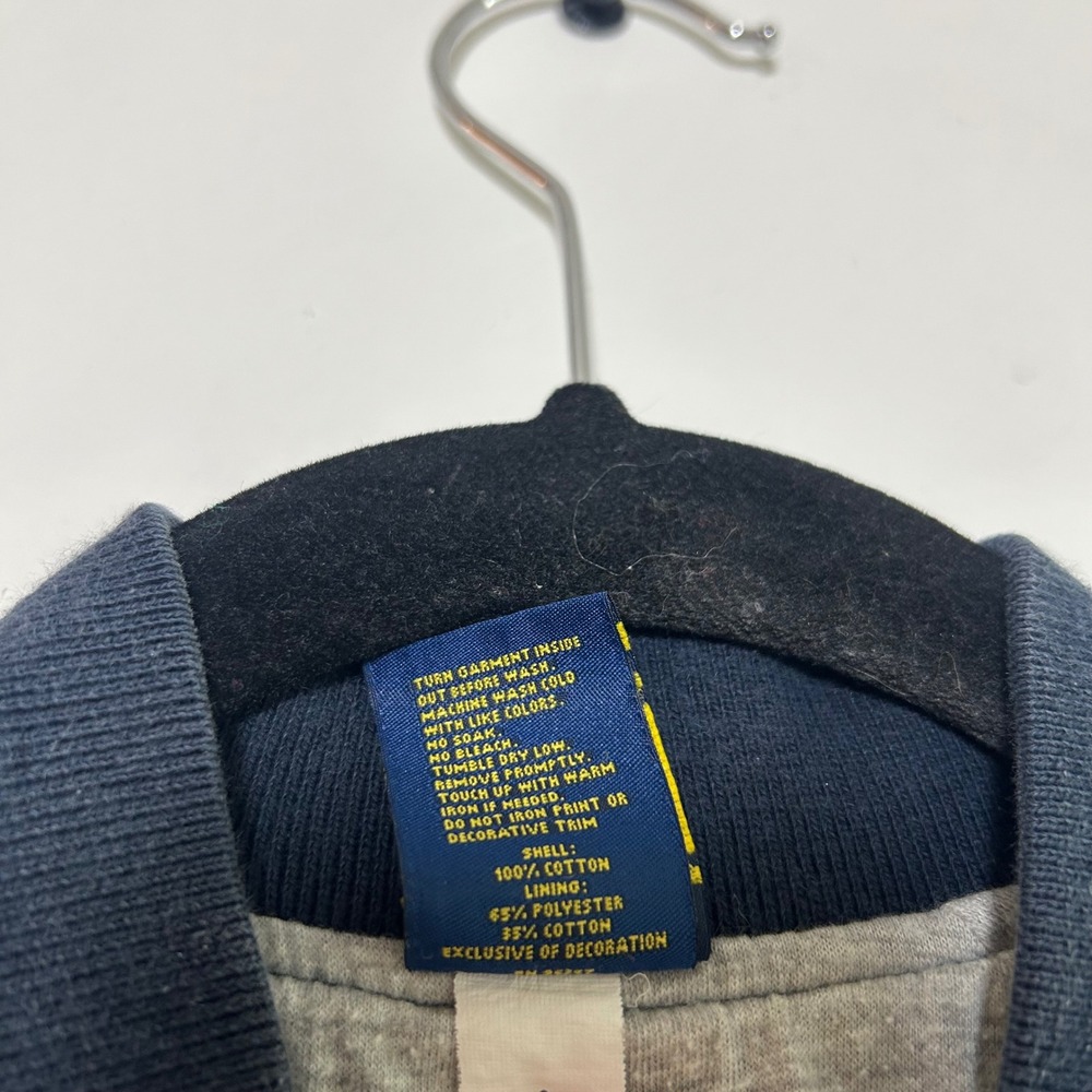 Vintage OshKosh B'gosh Kids Navy Varsity League Bomber Jacket Size 2T - Picture 8 of 8